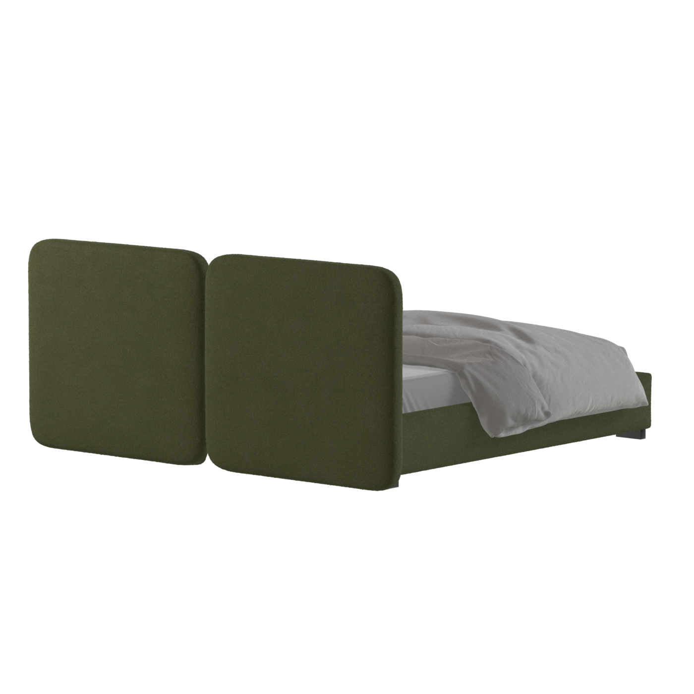 Chloe Upholstered Double Bed in Soft Woven Fabric