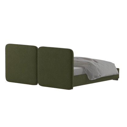 Chloe Upholstered Double Bed in Soft Woven Fabric