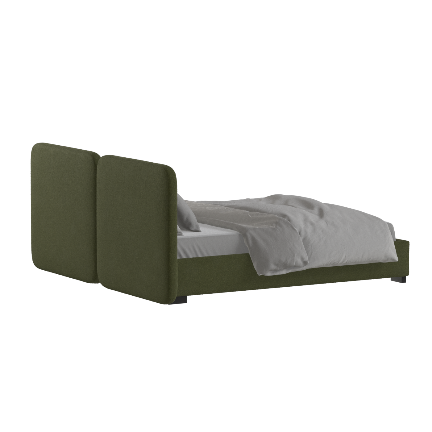 Chloe Upholstered Double Bed in Soft Woven Fabric