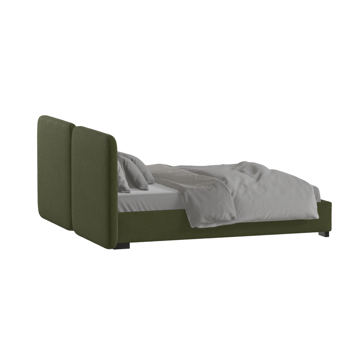 Chloe Upholstered Double Bed in Soft Woven Fabric