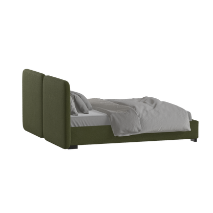 Chloe Upholstered Double Bed in Soft Woven Fabric