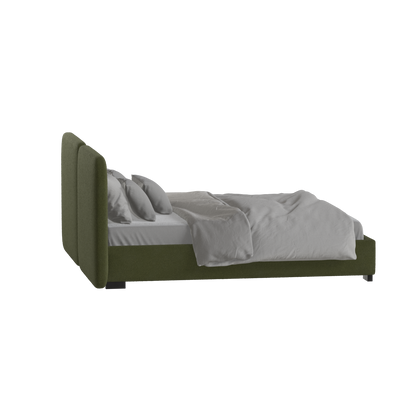 Chloe Upholstered Double Bed in Soft Woven Fabric