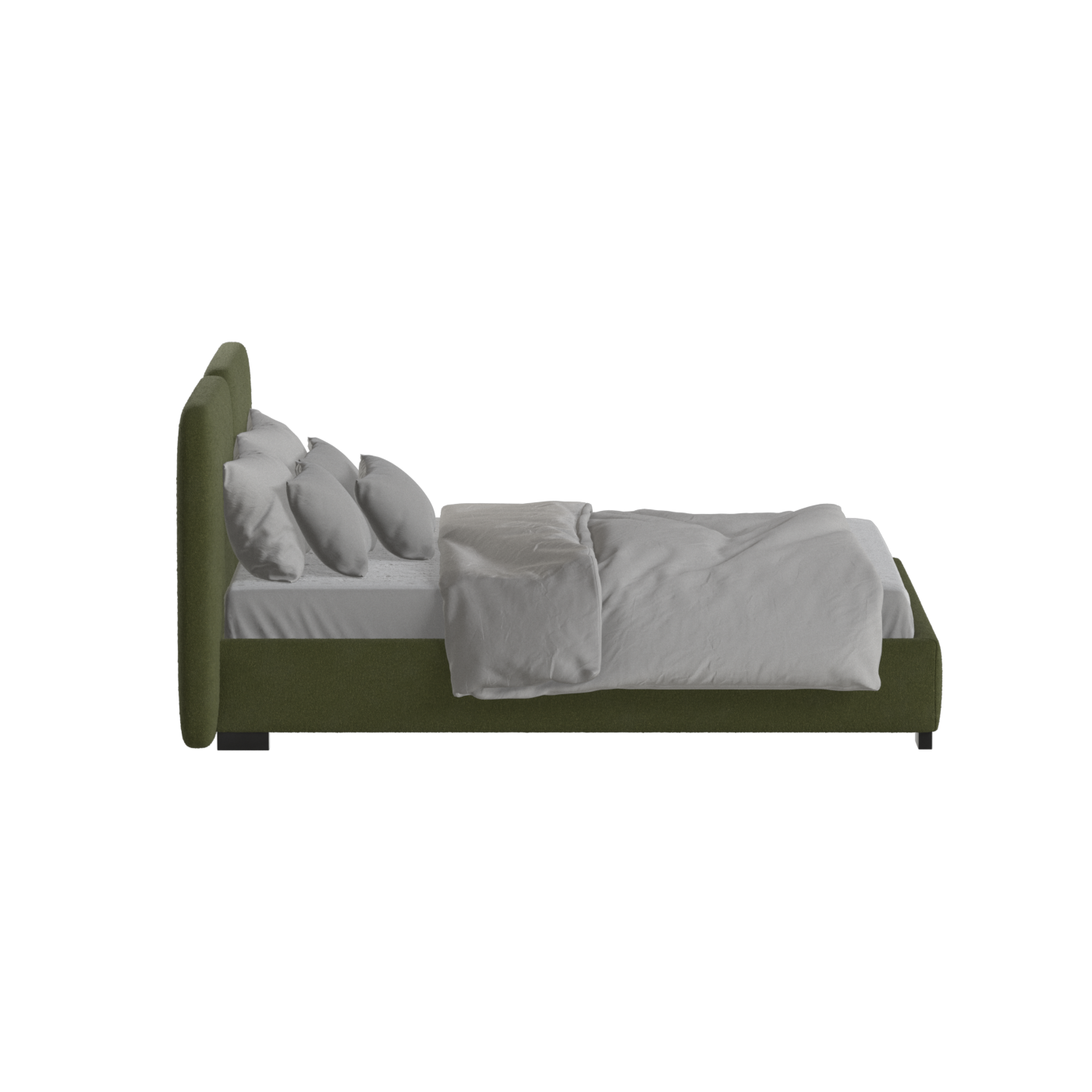 Chloe Upholstered Double Bed in Soft Woven Fabric