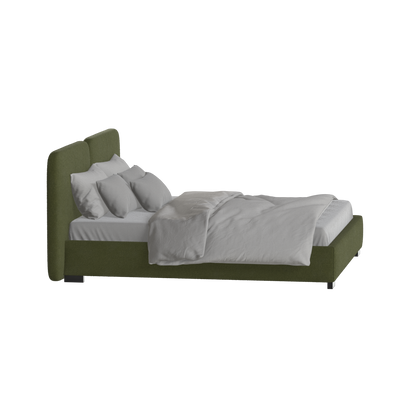 Chloe Upholstered Double Bed in Soft Woven Fabric