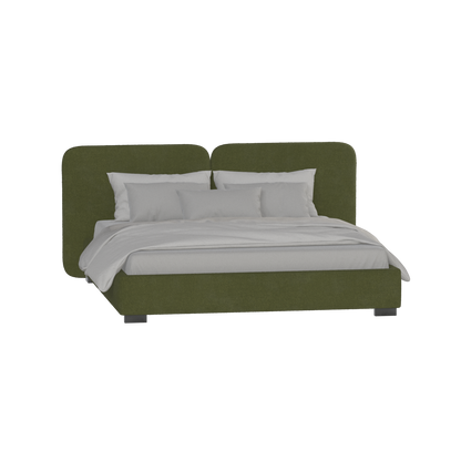 Chloe Upholstered Double Bed in Soft Woven Fabric