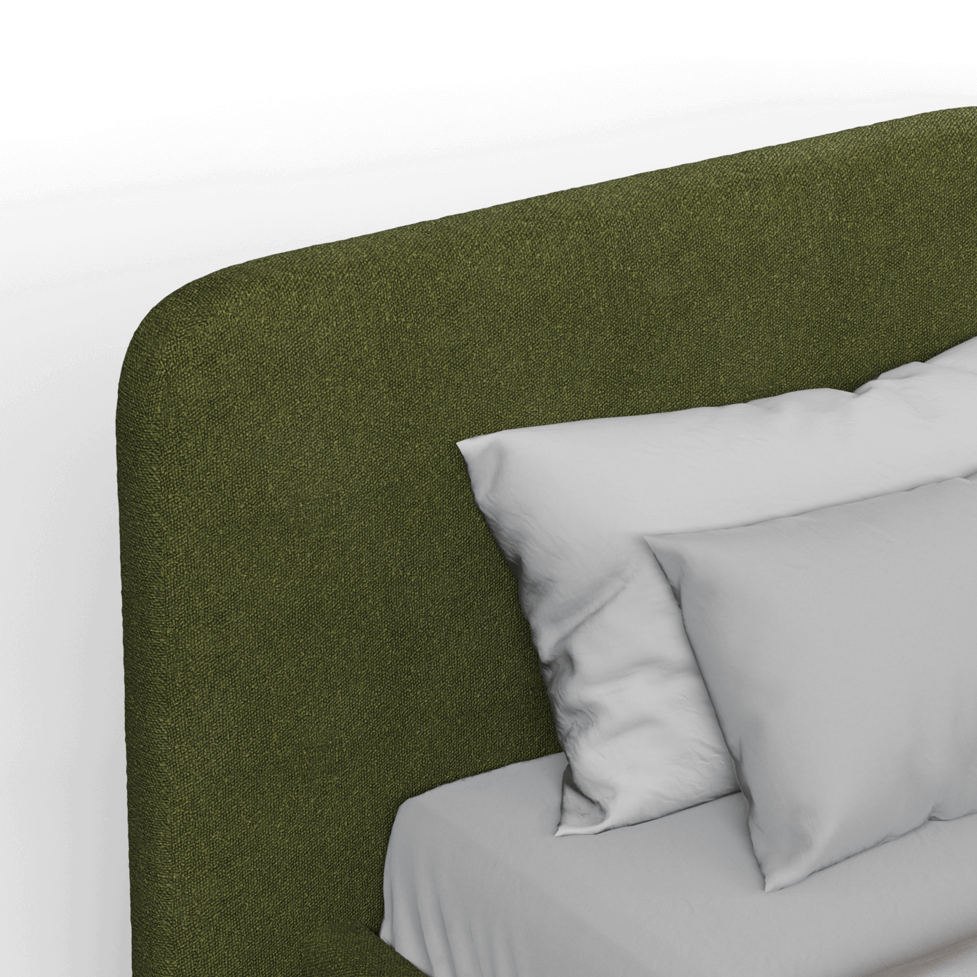 Chloe Upholstered Double Bed in Soft Woven Fabric