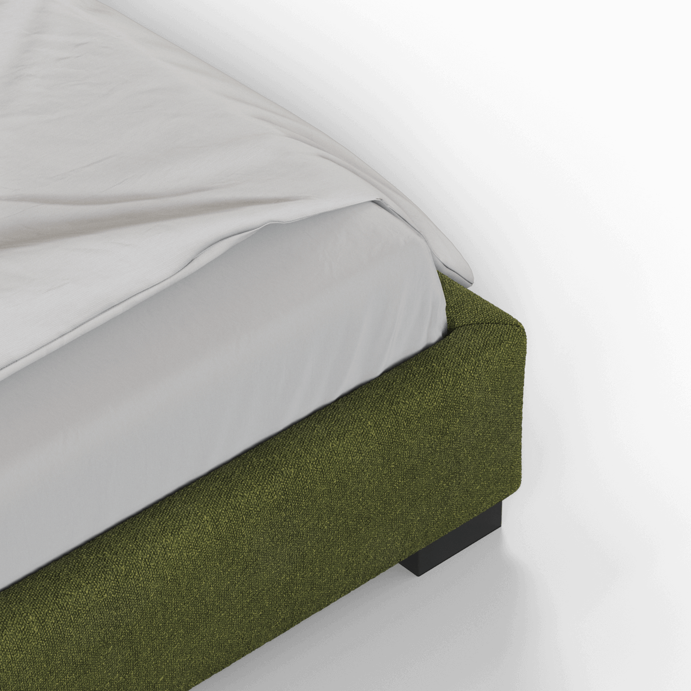Chloe Upholstered Double Bed in Soft Woven Fabric