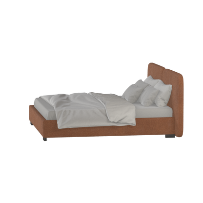Chloe Upholstered Double Bed in Soft Woven Fabric