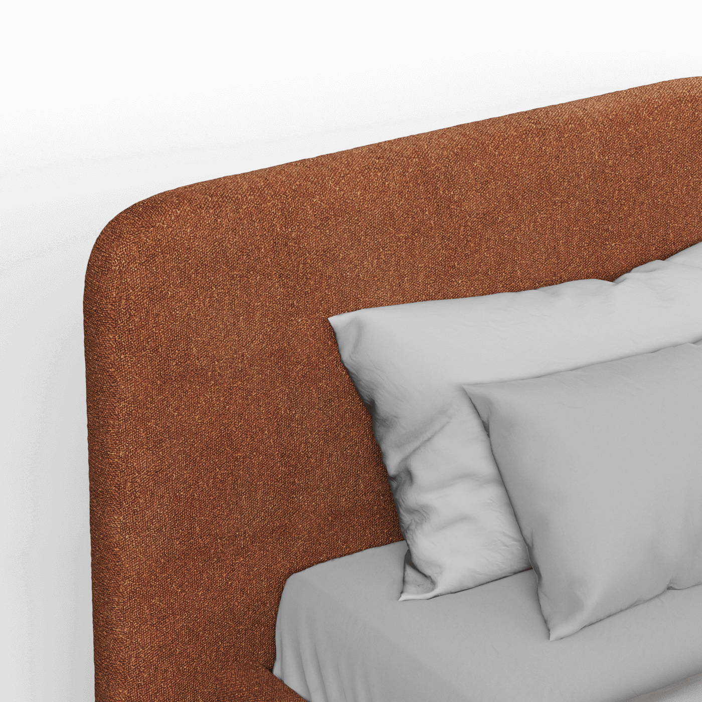 Chloe Upholstered Double Bed in Soft Woven Fabric