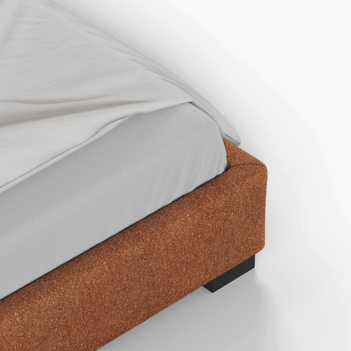Chloe Upholstered Double Bed in Soft Woven Fabric