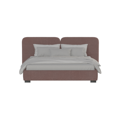Chloe Upholstered Double Bed in Soft Woven Fabric
