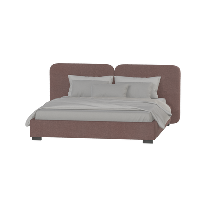 Chloe Upholstered Double Bed in Soft Woven Fabric