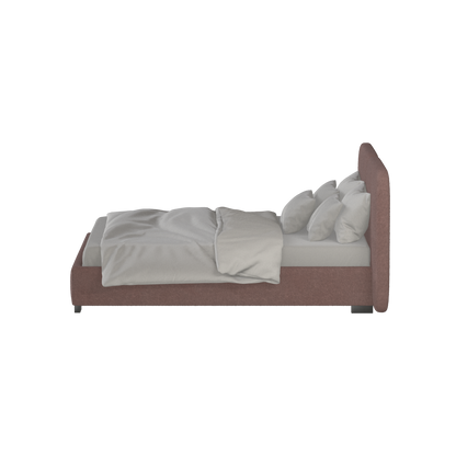 Chloe Upholstered Double Bed in Soft Woven Fabric