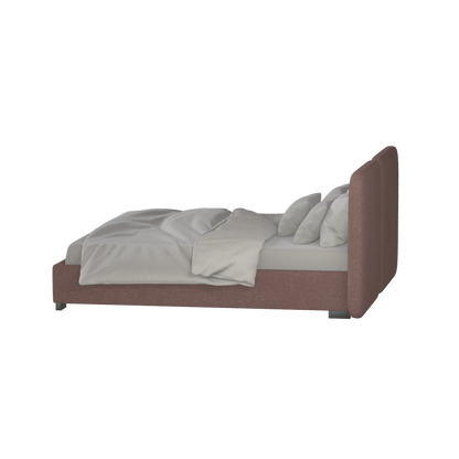 Chloe Upholstered Double Bed in Soft Woven Fabric