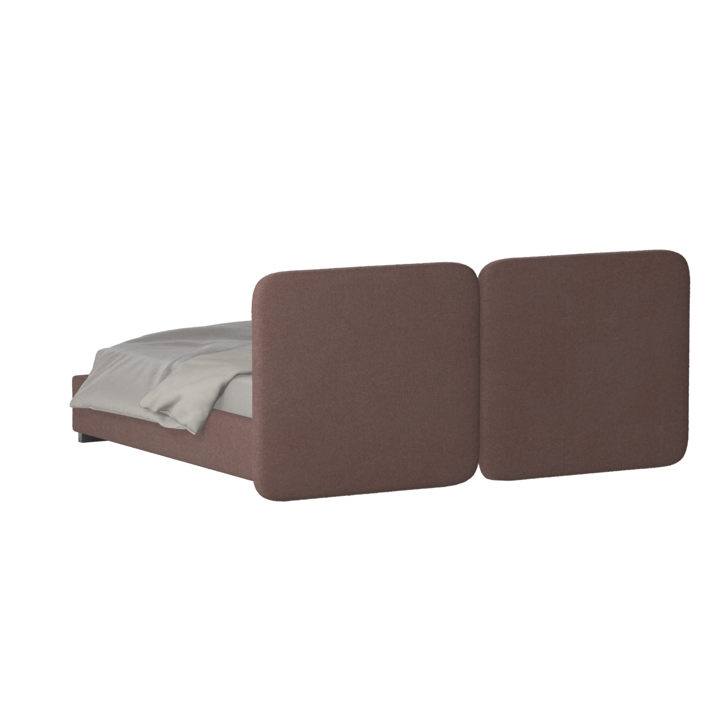 Chloe Upholstered Double Bed in Soft Woven Fabric
