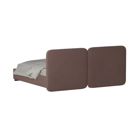 Chloe Upholstered Double Bed in Soft Woven Fabric