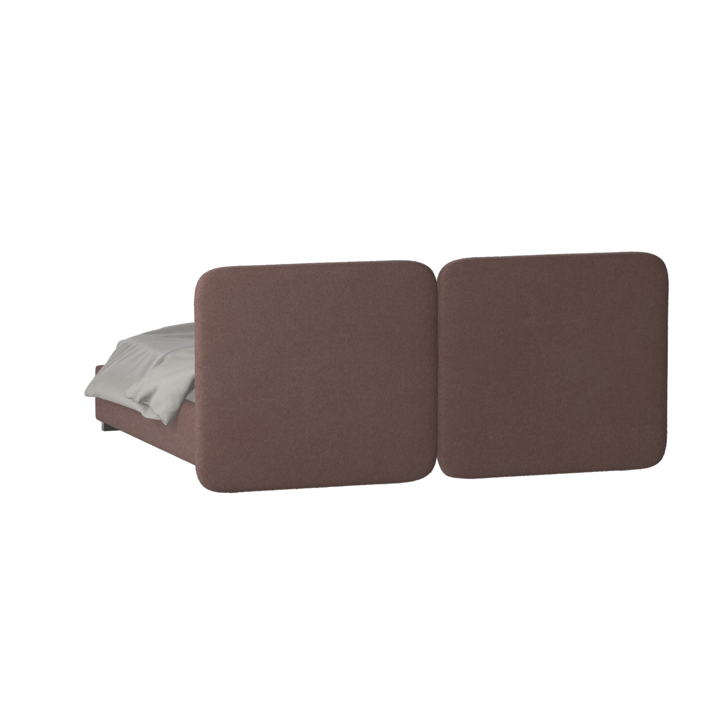 Chloe Upholstered Double Bed in Soft Woven Fabric