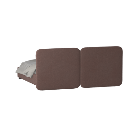 Chloe Upholstered Double Bed in Soft Woven Fabric