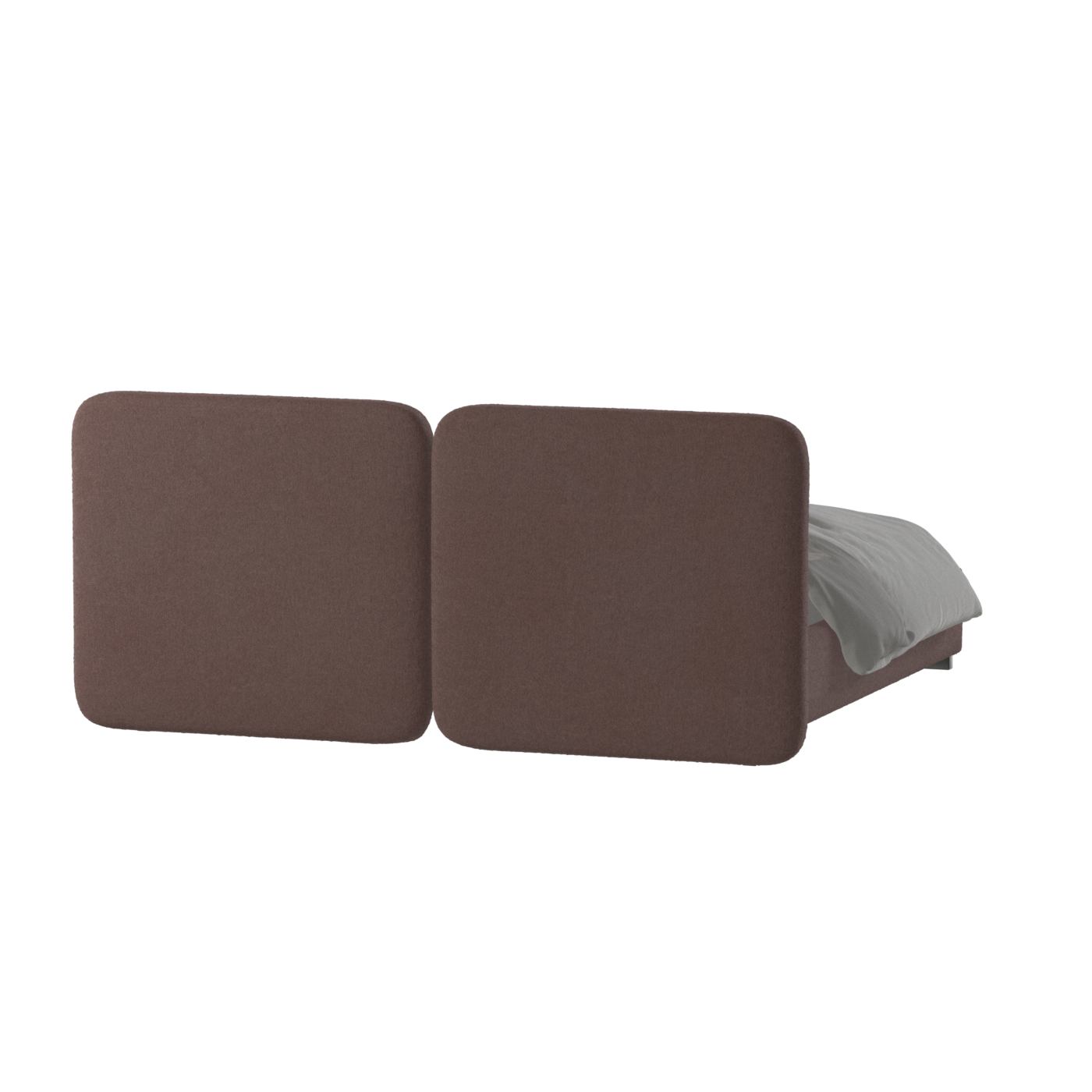 Chloe Upholstered Double Bed in Soft Woven Fabric