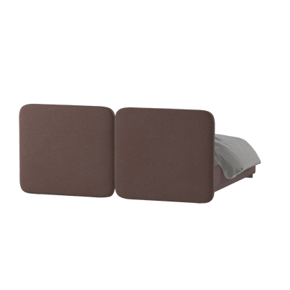 Chloe Upholstered Double Bed in Soft Woven Fabric