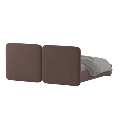 Chloe Upholstered Double Bed in Soft Woven Fabric