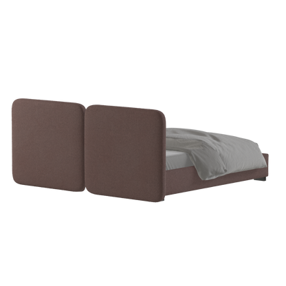 Chloe Upholstered Double Bed in Soft Woven Fabric
