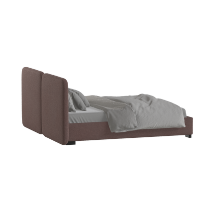 Chloe Upholstered Double Bed in Soft Woven Fabric