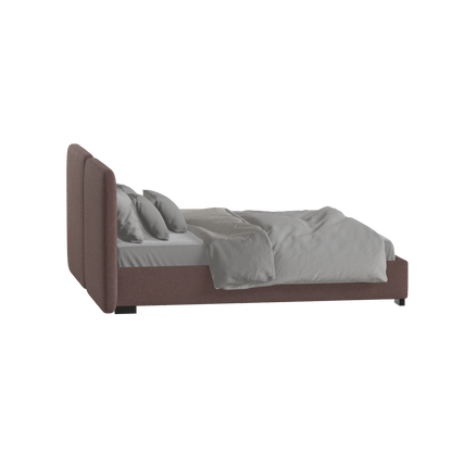 Chloe Upholstered Double Bed in Soft Woven Fabric