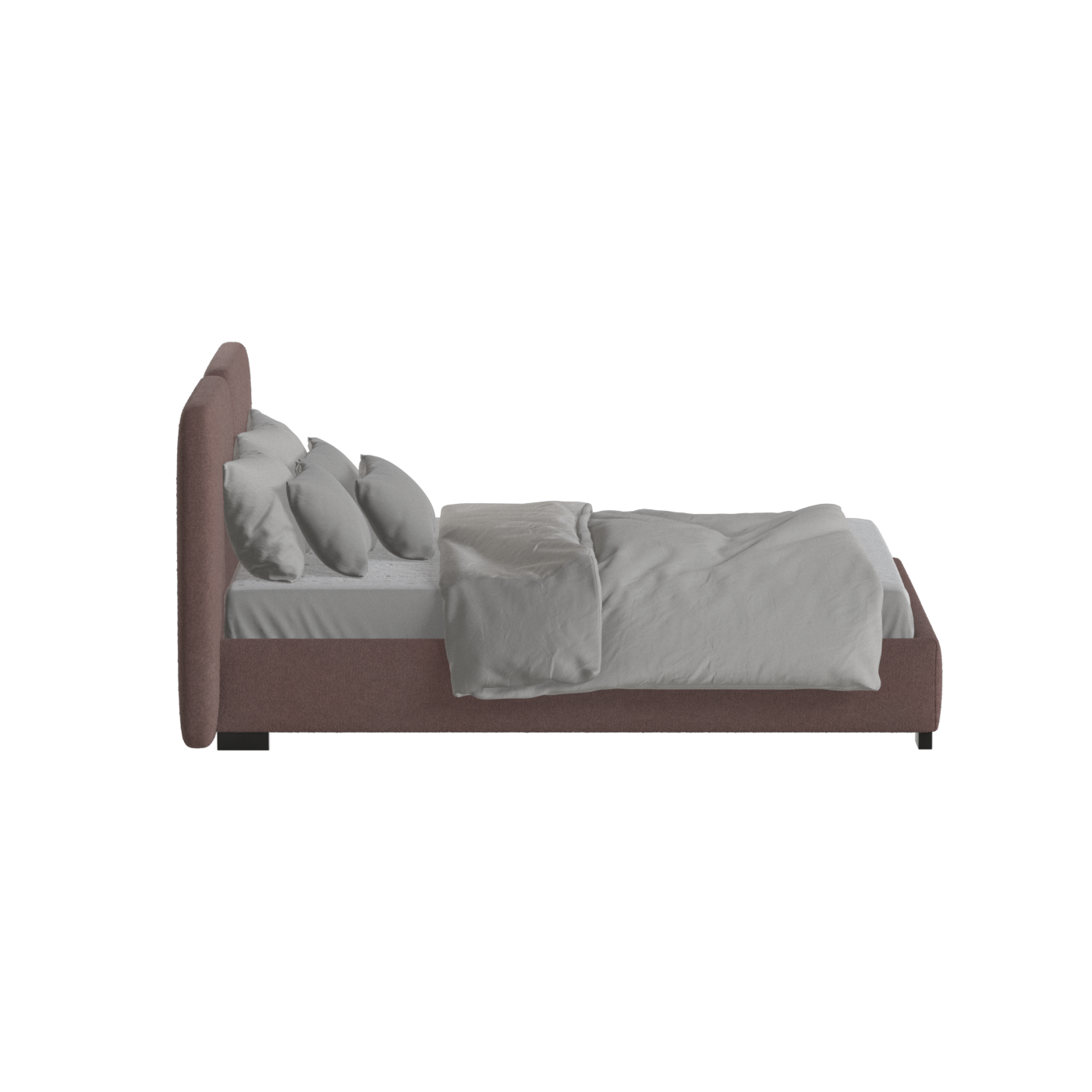 Chloe Upholstered Double Bed in Soft Woven Fabric