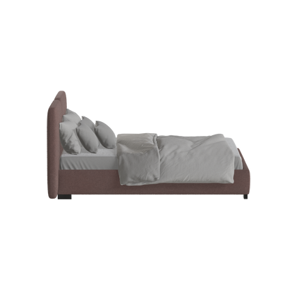 Chloe Upholstered Double Bed in Soft Woven Fabric