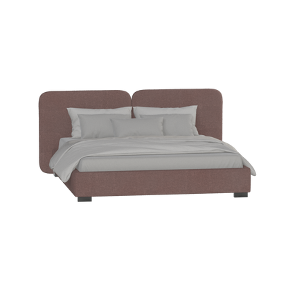 Chloe Upholstered Double Bed in Soft Woven Fabric