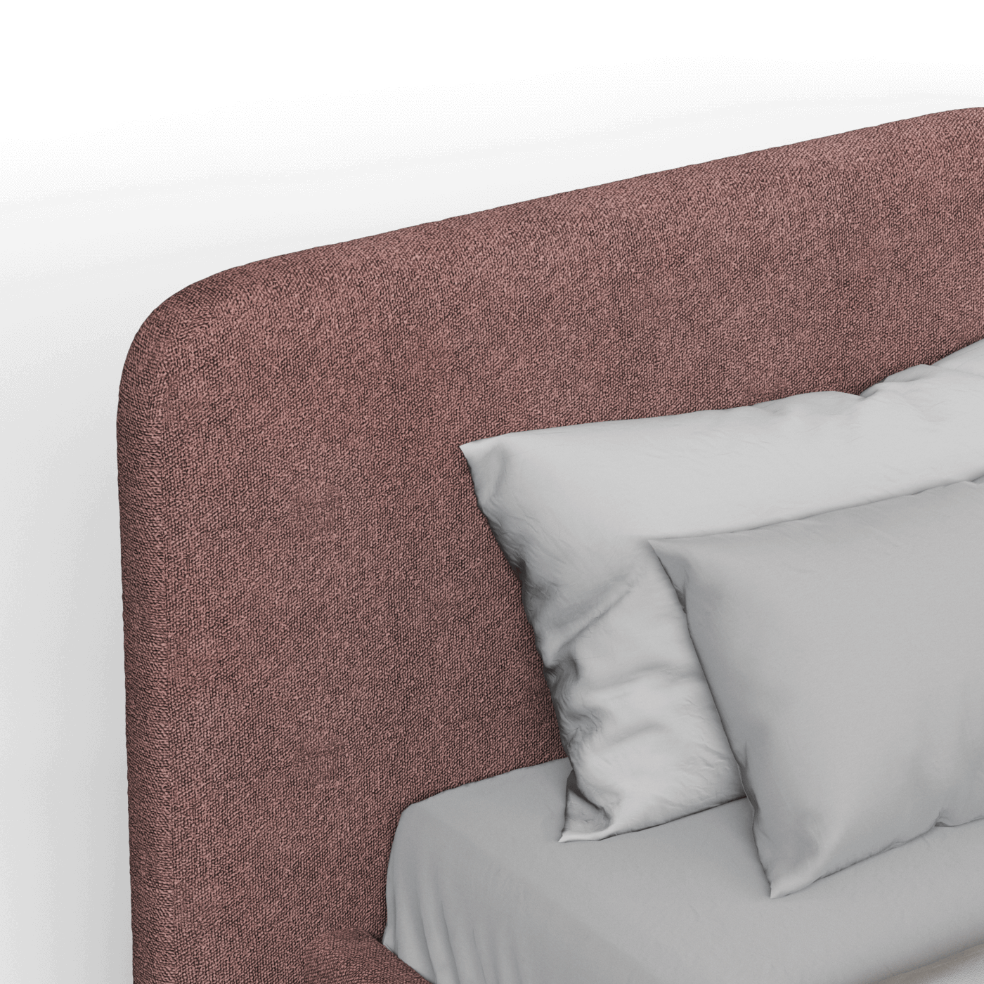 Chloe Upholstered Double Bed in Soft Woven Fabric