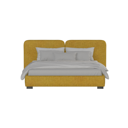 Chloe Upholstered Double Bed in Soft Woven Fabric