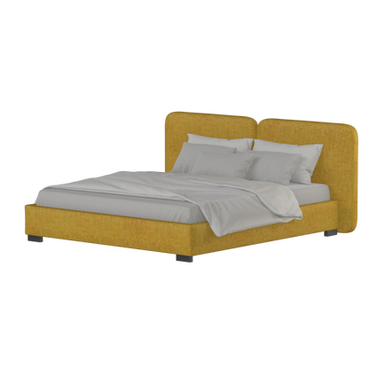 Chloe Upholstered Double Bed in Soft Woven Fabric