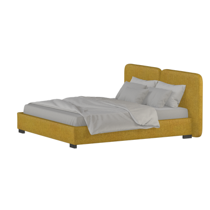 Chloe Upholstered Double Bed in Soft Woven Fabric