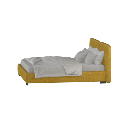 Chloe Upholstered Double Bed in Soft Woven Fabric