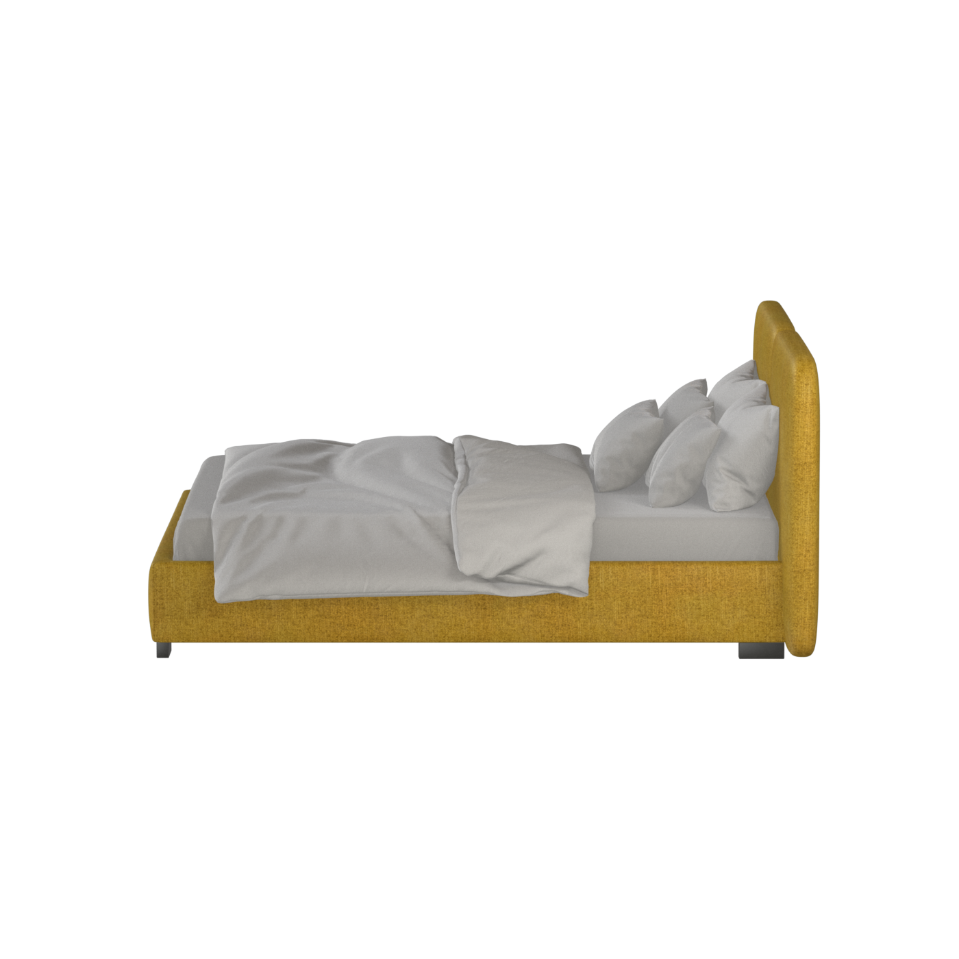 Chloe Upholstered Double Bed in Soft Woven Fabric