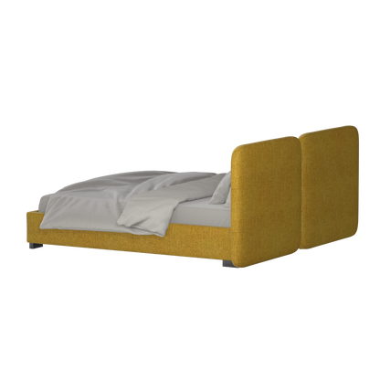 Chloe Upholstered Double Bed in Soft Woven Fabric