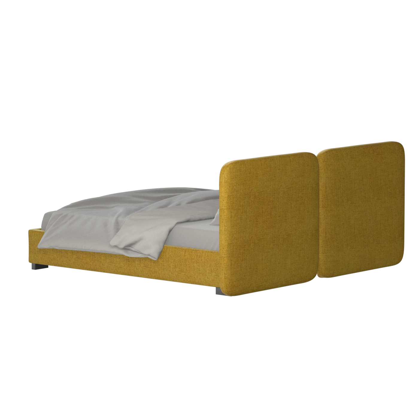 Chloe Upholstered Double Bed in Soft Woven Fabric