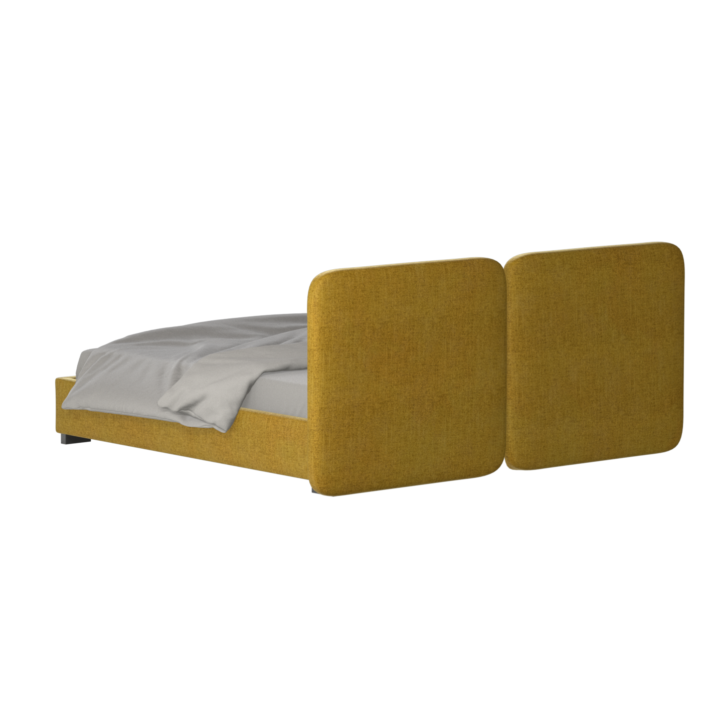 Chloe Upholstered Double Bed in Soft Woven Fabric