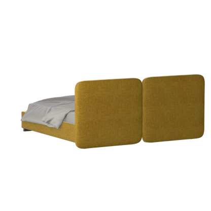 Chloe Upholstered Double Bed in Soft Woven Fabric