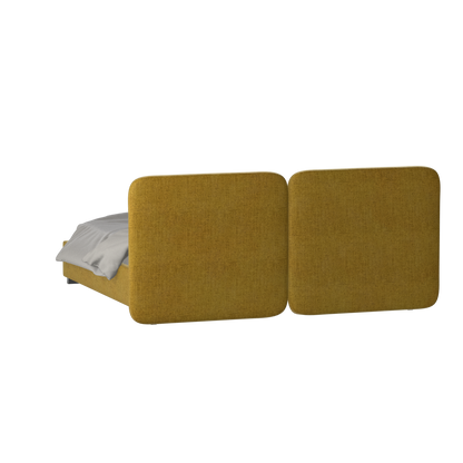 Chloe Upholstered Double Bed in Soft Woven Fabric