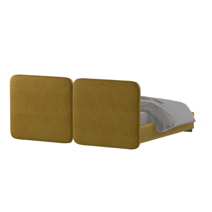 Chloe Upholstered Double Bed in Soft Woven Fabric