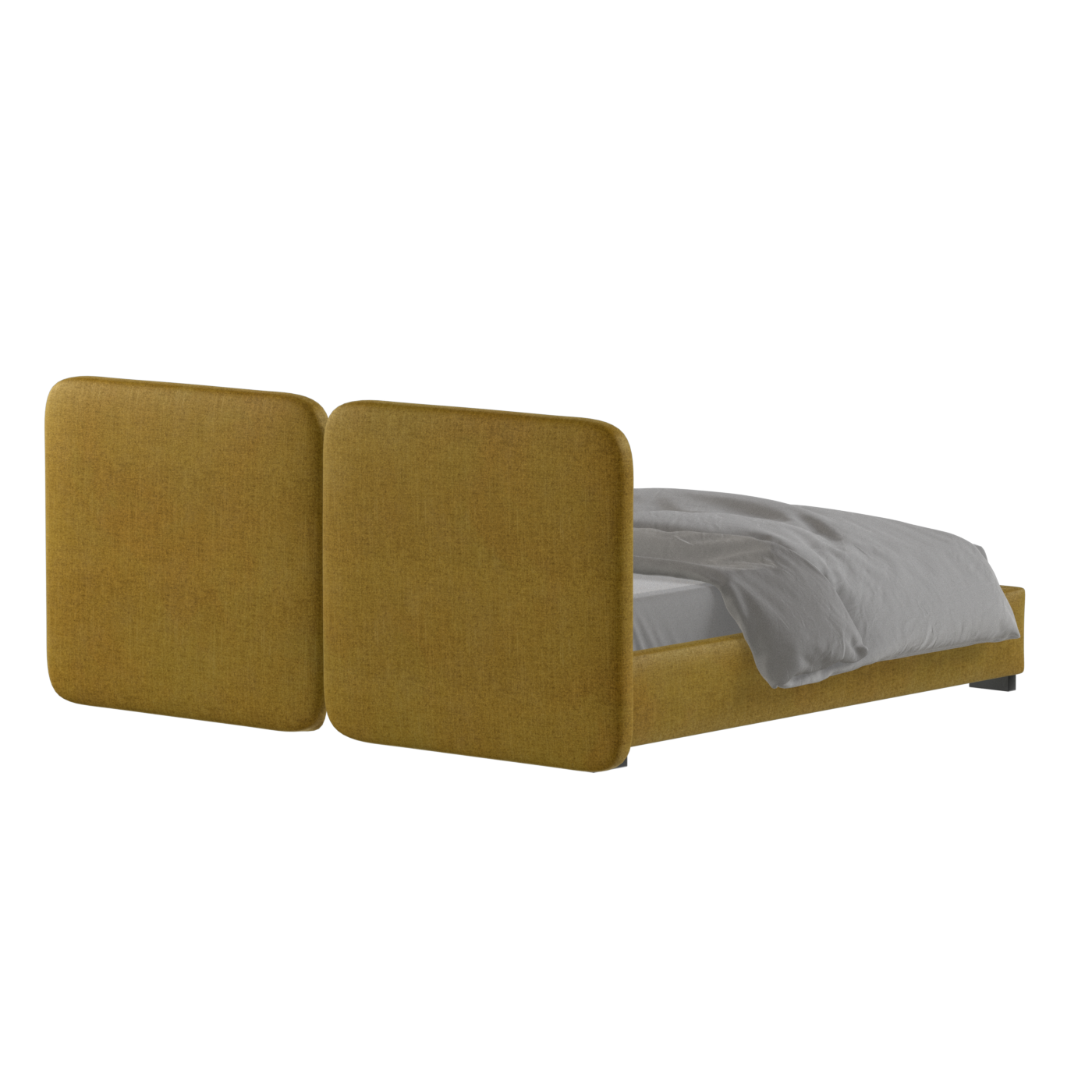 Chloe Upholstered Double Bed in Soft Woven Fabric