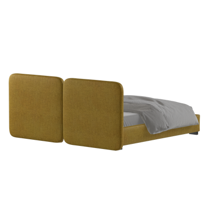 Chloe Upholstered Double Bed in Soft Woven Fabric