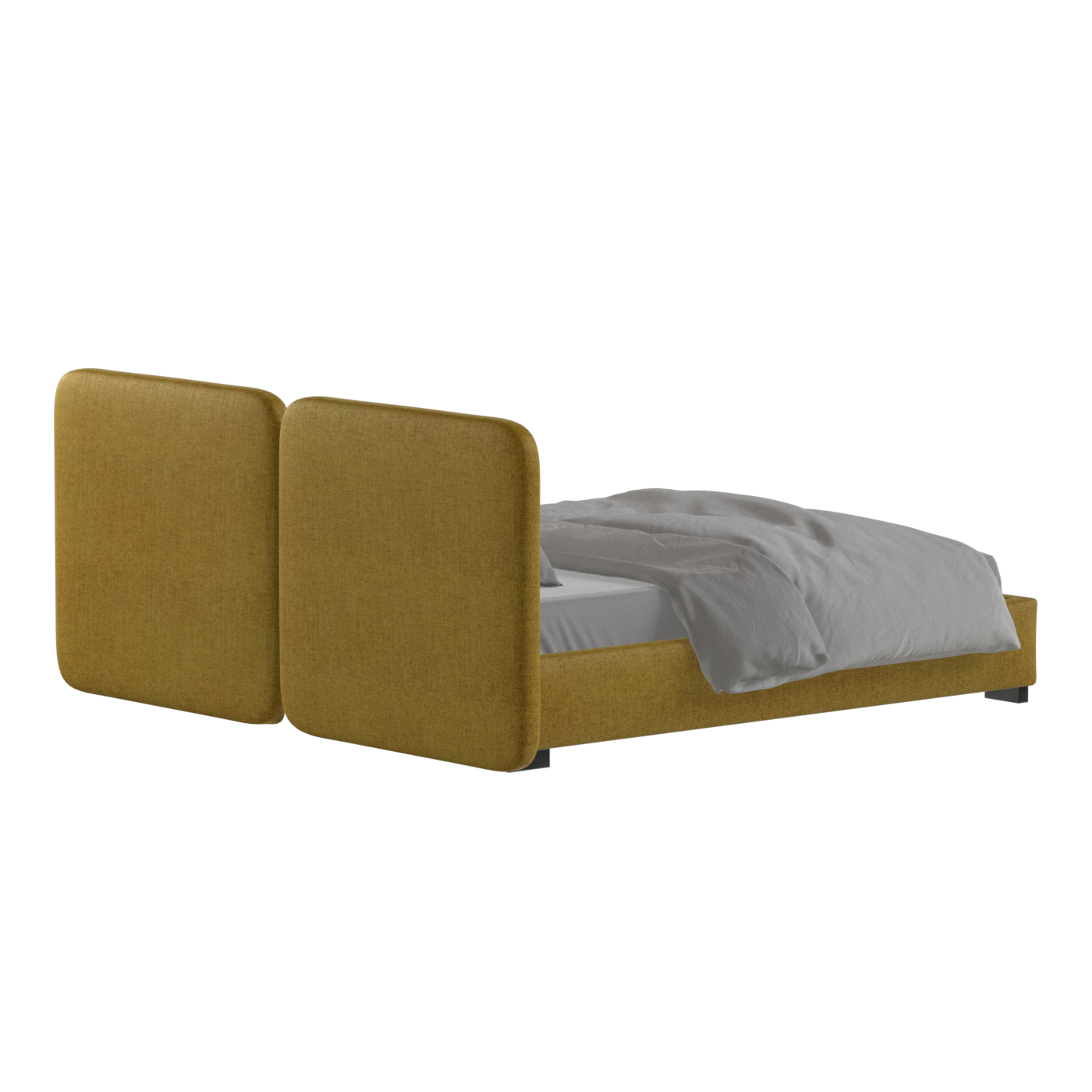 Chloe Upholstered Double Bed in Soft Woven Fabric