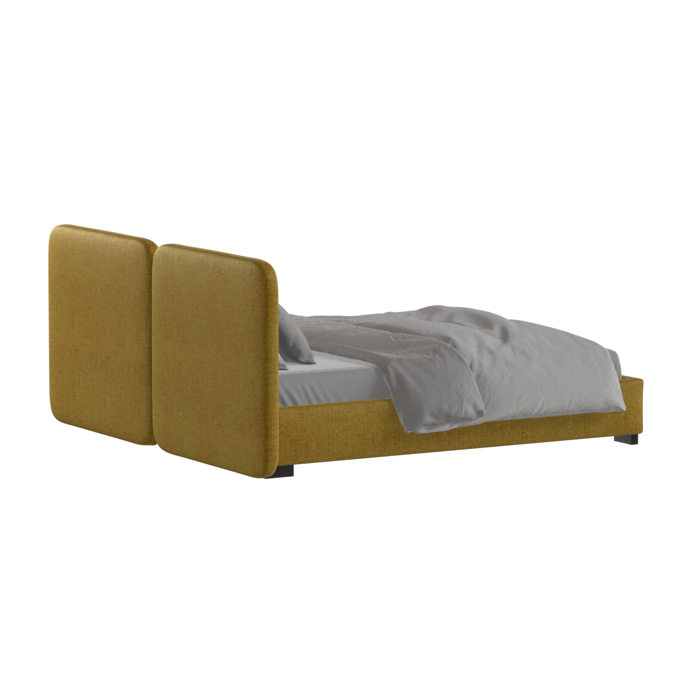 Chloe Upholstered Double Bed in Soft Woven Fabric
