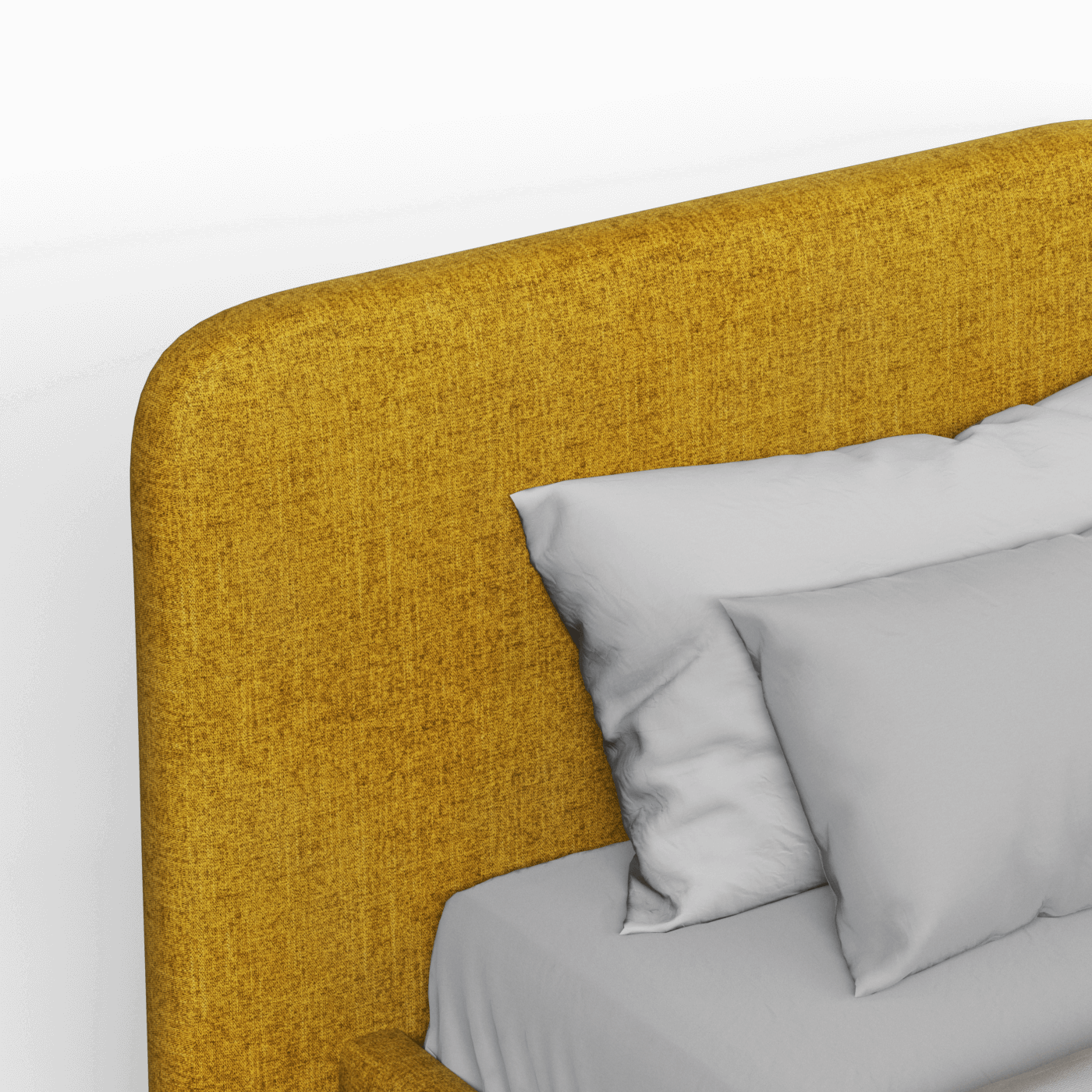 Chloe Upholstered Double Bed in Soft Woven Fabric