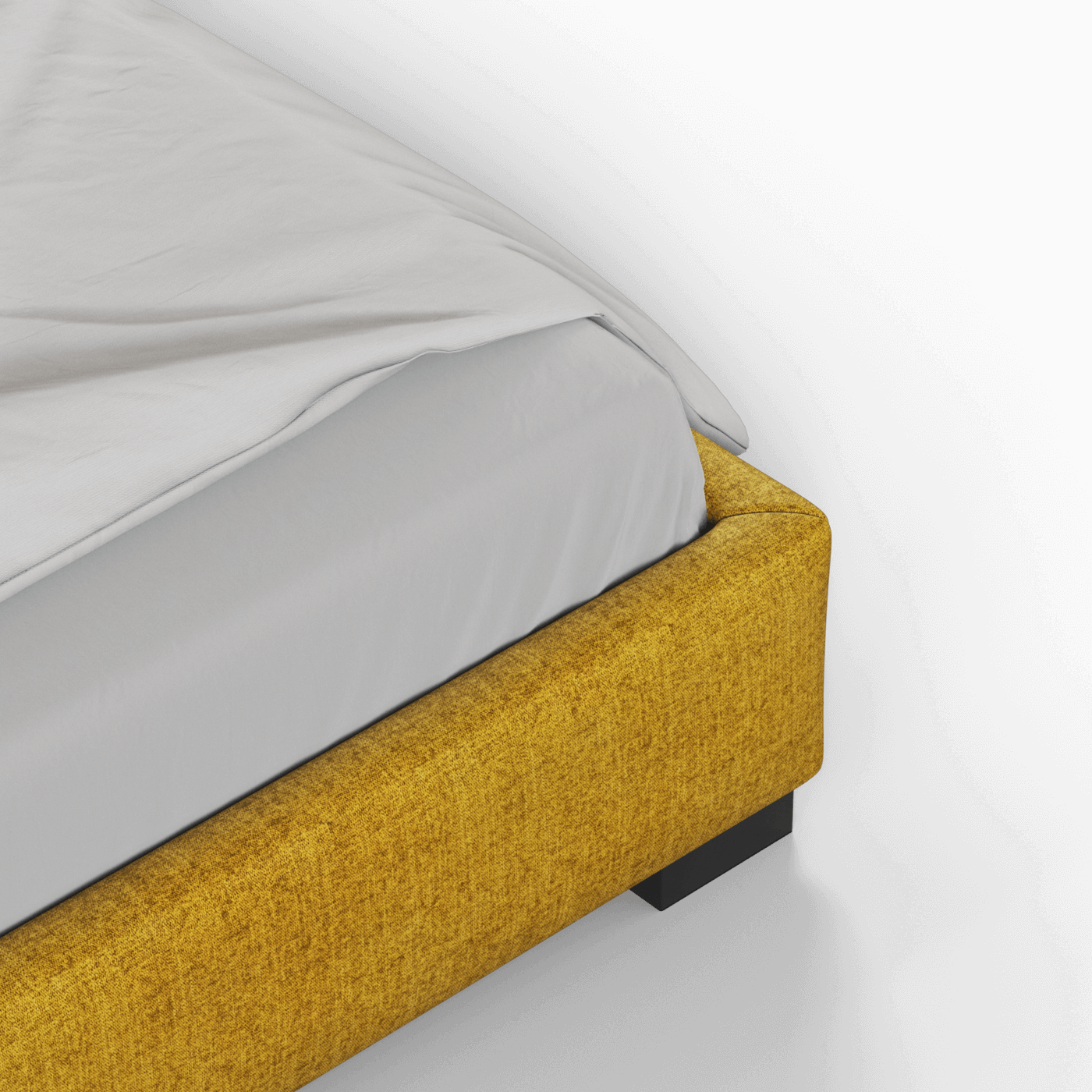 Chloe Upholstered Double Bed in Soft Woven Fabric