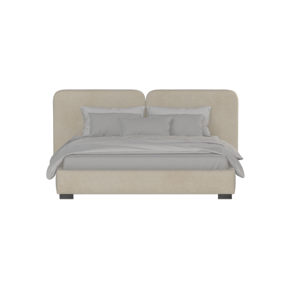 Chloe Upholstered Double Bed in Soft Woven Fabric